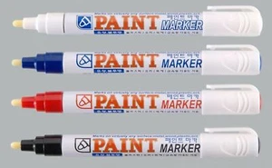 Universal Paint Marker Pens Permanent Waterproof Tyres Cars Metal Wood - Pack 4 - Picture 1 of 1