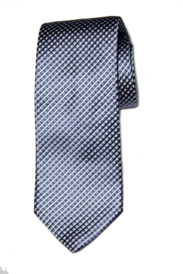 Corbata de seda Nautica azul blanco cuadros de celosía para hombre Foto 1 de 1