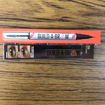 Maybelline 259 ASH BROWN Build A Brow- 2 in 1 Brow Pen+ Sealing Gel Boxed - Image 1 of 3