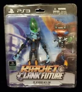 PS3 Insomniac Ratchet & Clank Future Action Figure Dr Nefarious with Zoni 2002