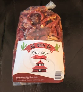 Dried Thai Chili Peppers Imported from Thailand Birds Eye Chilies - Picture 1 of 4