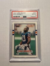 1989 TOPPS TRADED #67T DAVE MEGGETT PSA 8 NM-MT NEW YORK GIANTS ROOKIE CARD RC