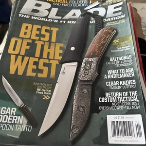 BLADE MAGAZINE Jan 2022. | BEST OF THE WEST. Cigar Knives , Tactical Folders K-5 - Picture 1 of 4