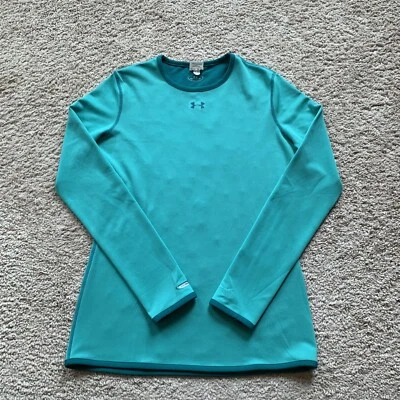 Camiseta Under Armour Mujer Grande Verde Manga Larga Cuello Redondo Mezcla Poliéster Foto 1 de 4