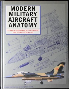 Vtg Modern Military Aircraft Anatomy Paul Eden Plane Drawings War UK 2002 HC Gd - Picture 1 of 5