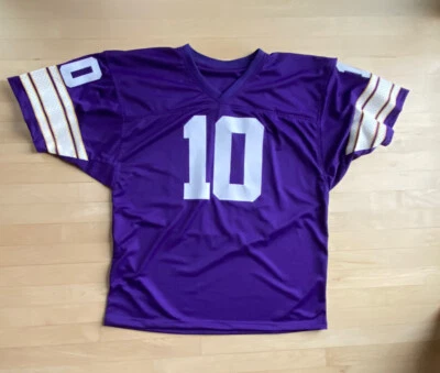 Fran Tarkenton #10Signed Purple Custom Jersey w/ Sports Integrity Authentication - Image 1 of 4