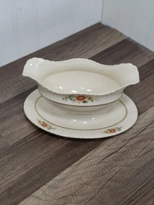 Lenox Temple Blossom Gravy Boat With Attached Underplate - Picture 1 of 9