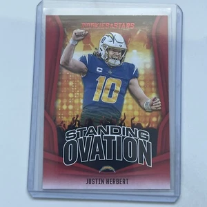 2023 Justin Herbert Panini Rookies & Stars Standing Ovation Red Longevity #SO-14 - Picture 1 of 6