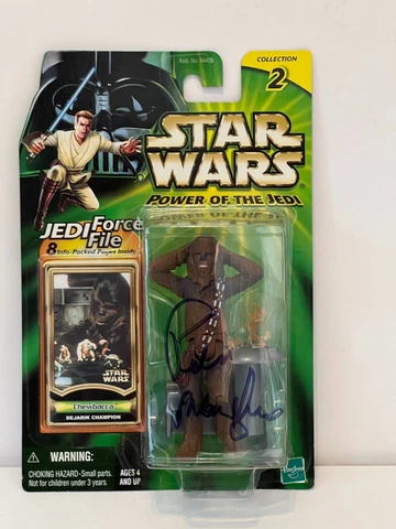 Star Wars Power Of The Jedi Chewbacca Figure signed autographed by Peter Mayhew Cover