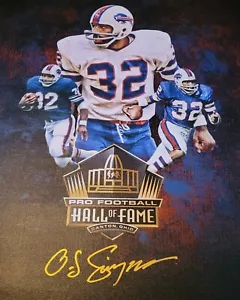 OJ Simpson Singed 16 x 20 Lienzo Edición HoF Edición Limitada #7 de 10 JSA WCOA - Imagen 1 de 8