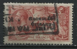 Ireland 1922 overprinted 5/ Seahorse used - Bild 1 von 1
