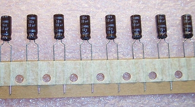 NIPPON CHEMICON QTY (100) 10uf 16V 105' RADIAL ELECTROLYTIC CAPACITORS EKMG160ETC100ME NCC ROHS