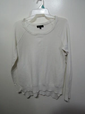 Blusa The Limited Tamanho XL Off White Manga Longa Decote Redondo Casual - Imagem 1 de 3