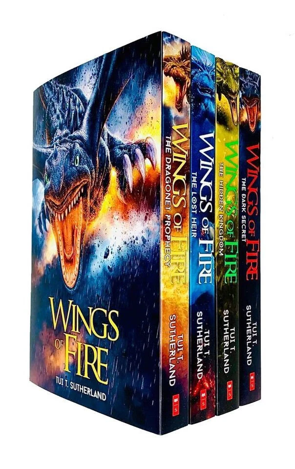 Tui T Sutherland Wings of Fire Series Books 1 - 4 Collection Set Dark Secret
