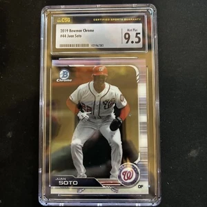 2019 BOWMAN CHROME JUAN SOTO #44 CSG 9.5 New York Yankee - Picture 1 of 2