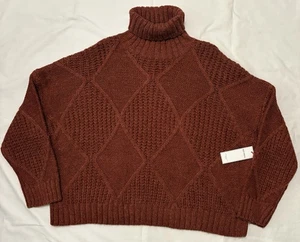 Suéter Pullover para Mujer Fable Cuello Tortuga Slouch Suave Talla Mediana NUEVO - Imagen 1 de 7