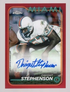 DWIGHT STEPHENSON 2024 TOPPS CROMO VARIACIÓN ROJO REFRACTOR AUTOMÁTICO #3/5 *DELFINES* - Imagen 1 de 2