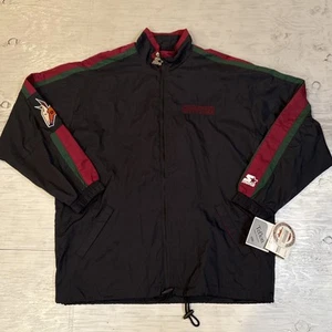 Chaqueta cortavientos vintage nueva con etiquetas años 90 NHL Starter Phoenix Coyotes talla grande - Imagen 1 de 21