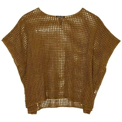 NEW Eileen Fisher Organic Linen Délavé Bateau Neck Top Bronze Size 3X #T3577 - Image 1 of 4