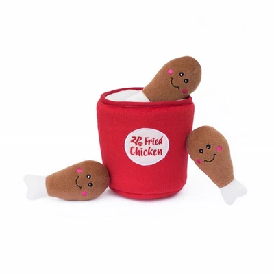 Zippy Paws Zippy Burrow Interactive Dog Toy - Bucket of Chicken - Image 1 of 2