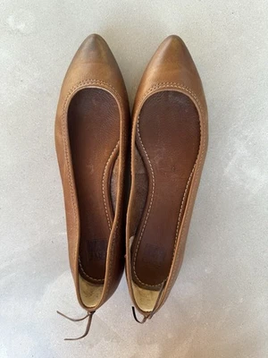 Zapato Frye Mujer Regina Plano Estilo Pump Cuero Marrón Talla 11 Foto 1 de 4