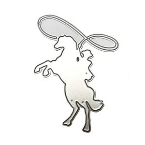 Metal Die Cuts Ride Horse Embossing Stencil Cutting Dies Card Making Scrapbook - Picture 1 of 6