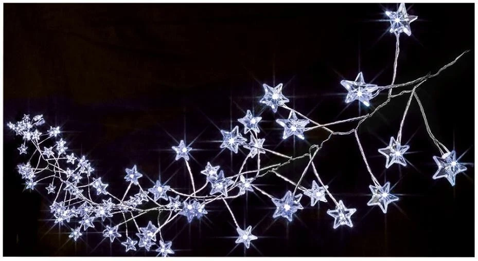 80 Multi Action White Star Cluster Micro Brights with Timer - PREMIER - Image 1 of 1