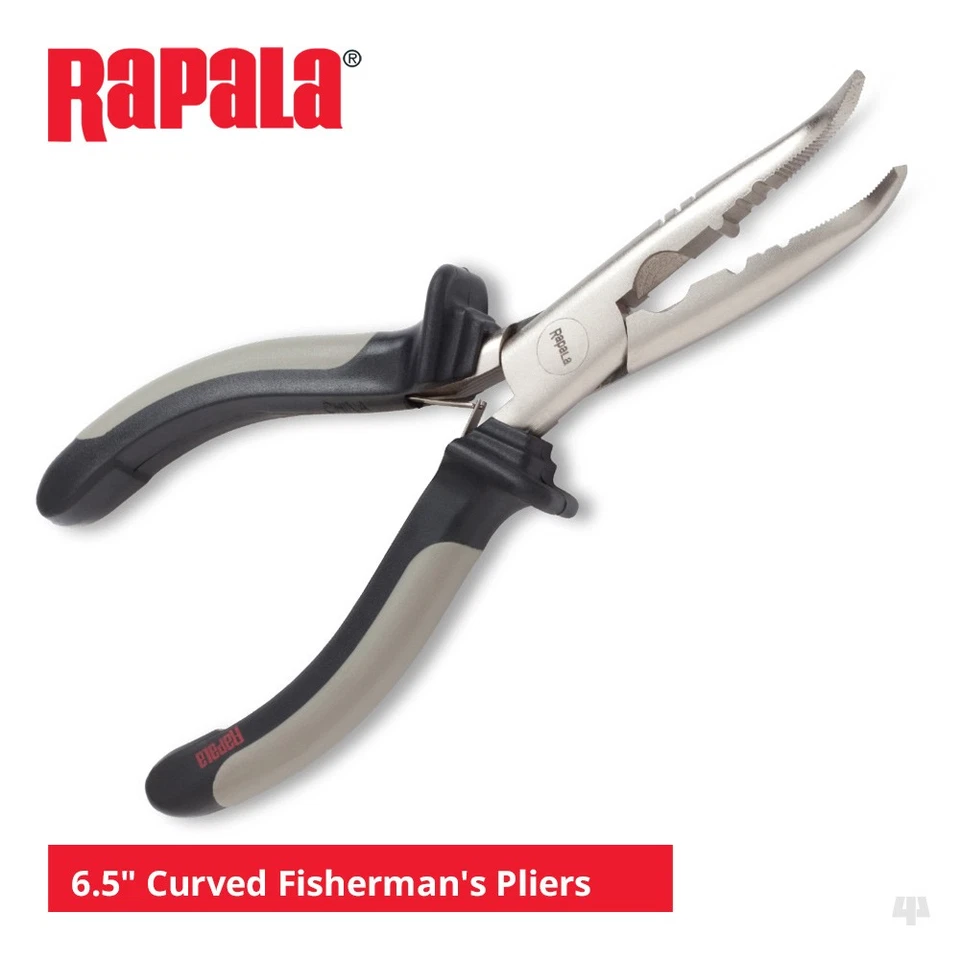 Alicates curvos para pescador Rapala de 6,5" - lucio perca lucio señuelo pesca marina Foto 1 de 1