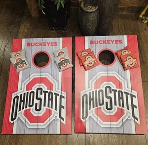 Ohio State Buckeyes OSU BUCKS CORN HOLE BAG TOS Brettspiel mit 8 Sitzsäcken - Bild 1 von 18