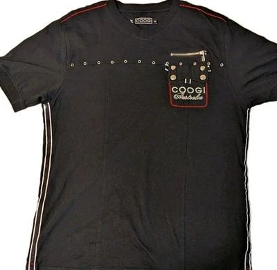 Camisa informal Coogi Australia para hombre negra roja blanca talla XL dos bolsillos en el pecho de colección Foto 1 de 4