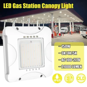 LED Canopy Gas Station Lights, 150W 21000LM Surface Mount Garage Ceiling Light - Picture 1 of 13