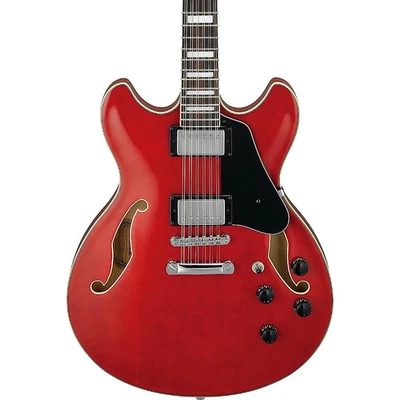 Ibanez Artcore AS7312 12-String Semi-Hollow Electric Guitar Transparent Red - Image 1 of 4