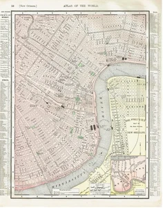 Dated 1902 Antique Color Maps of  Louisiana plus City of New Orleans - Picture 1 of 11