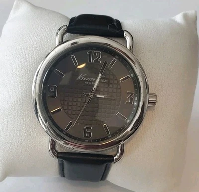 Kenneth Cole Reloj de Cuarzo Hombre Plateado Negro Acero Inoxidable Analógico Batería Nueva Foto 1 de 4
