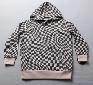 Tiny Whales Girl's Check It Pullover Pocket Hoodie EJ3 Faded Pink Size 4T NWT - Picture 1 of 3