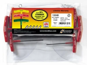13348 Set of 6 Hex T-handles sizes 2-6mm - Picture 1 of 1