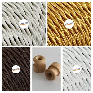 CAVO ELETTRICO TRECCIA INTRECCIATO TESSUTO COLORATO IMPIANTI 3X1, 3X1,5 3X2,5 - Foto 1 di 8