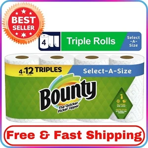 Toallas de papel Bounty Select-a-Size, 4 rollos triples - Imagen 1 de 7