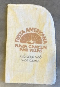 Vintage Fiesta Americana Plaza Cancun And Villas Shoe Cleaner Bag - Picture 1 of 2