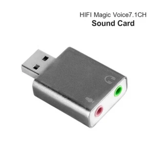 USB To 3.5mm Jack Headphone Mic Adapter,External USB Audio Adapter Sound Card - Picture 1 of 1