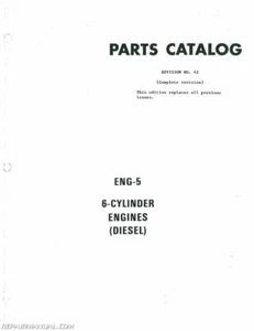 International Harvester 5088 5488 Diesel Engine Parts Manual - Picture 1 of 1