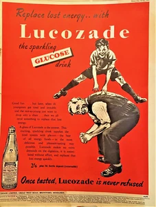 LUCOZADE DRINK ADVERT, A GREAT ADVERTISMENT IN EXCELLENT CONDITION.. 1951 - Picture 1 of 1
