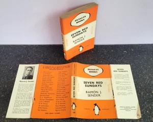 Seven Red Sundays by Ramon J Sender 1938 1st Penguin Edition in DUSTJACKET #135 - Imagen 1 de 8