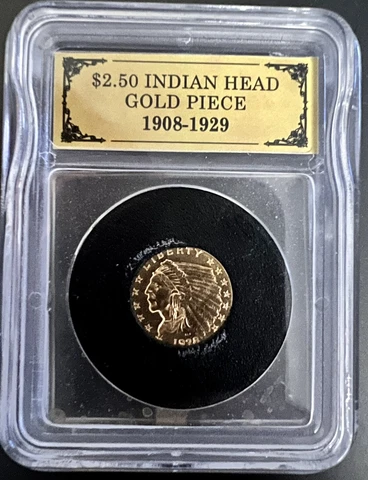 1928 Indian Head $2.50 Gold Quarter Eagle Coin Cover