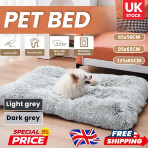 Pet Bed Dog Calming Washable Soft Warm Plush Mattress Cushion Extra Large M-XXL - Picture 1 of 19