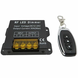 LED Funk-Dimmer 12V 24V DC 30A Metallgehäuse Streifen PWM Regler Funkdimmer - Bild 1 von 5