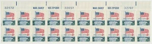 1968-1971 USA - Flag Over White House - Block 20 x 8 Cent Stamps - Picture 1 of 2