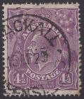 Australia KGV 4&#189;d violet SMW P14, deep violet, ?BLACKALL&quot; Qld pmk