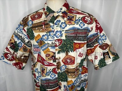 Camisa Hawaiana Reyn Spooner NFL San Francisco 49ers Super Bowl XXIV De Colección XL Foto 1 de 4