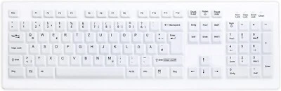 Desinfizierbare Tastatur Cherry Active Key MTA AK-C810 ohne USB-Dongle weiß (H) - Bild 1 von 3